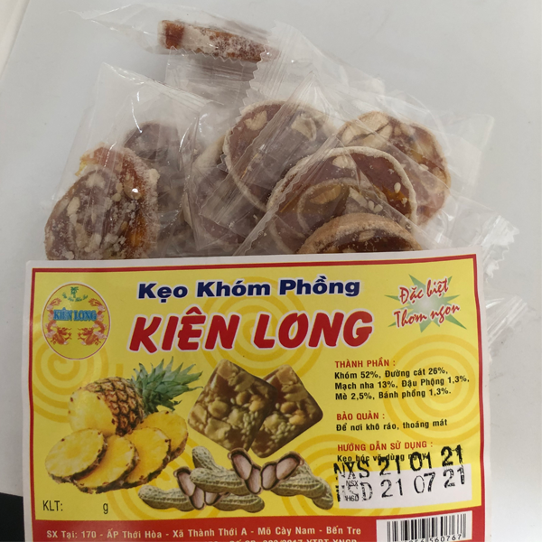 Kẹo Khóm Phồng Kiên Long túi 300g - Ảnh 3