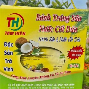 OCOP - Bánh Tráng Sữa Nước Cốt Dừa Tám Hiền (combo 5 túi)