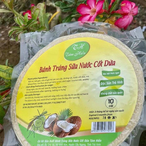 OCOP - Bánh Tráng Sữa Nước Cốt Dừa Tám Hiền (combo 5 túi) - Ảnh 3