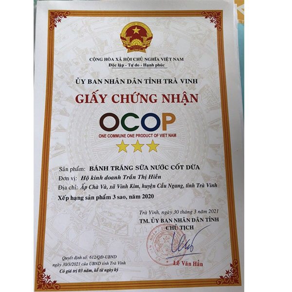 OCOP - Bánh Tráng Sữa Nước Cốt Dừa Tám Hiền (combo 5 túi) - Ảnh 2