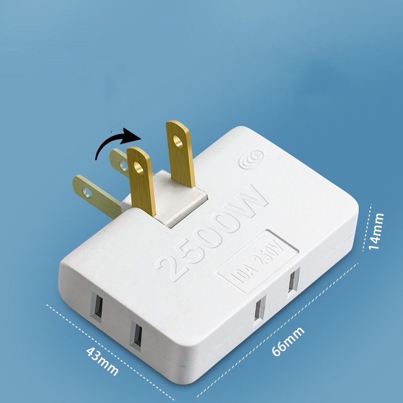 🍉Ổ Cắm Điện Chia 3 Đa Năng, Xoay 180 Độ - Ảnh 2