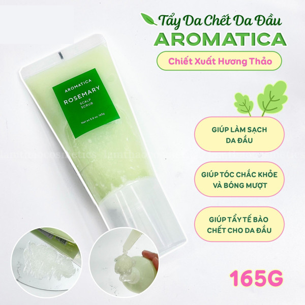 Muối Tẩy Tế Bào Chết Da Đầu Aromatica Chiết Xuất Hương Thảo Rosemary Scalp Scrub 165g - Ảnh 3